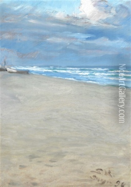 Skagen Beach Oil Painting - Peder Severin Kroyer