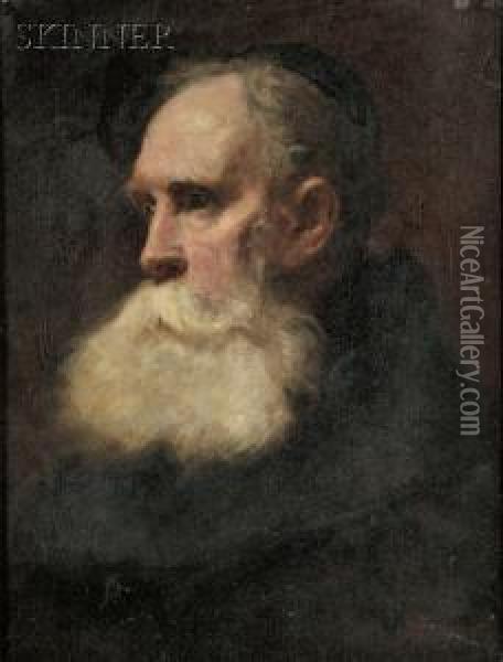 Profile Of A Bearded Man Oil Painting - Walter Shirlaw