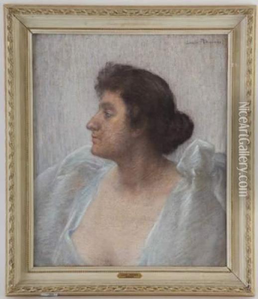 Portrait De L'actrice Eleonore Duse Oil Painting - Louis Rheiner