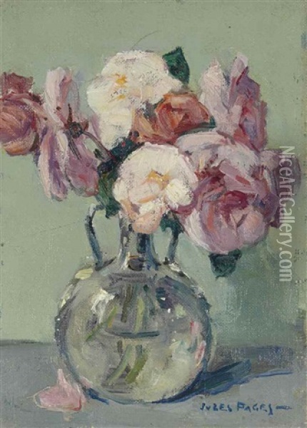 Bouquet De Fleurs Oil Painting - Jules Eugene Pages