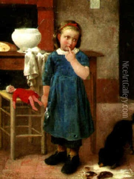 The Little Mishap Oil Painting - Charles Victor Thirion