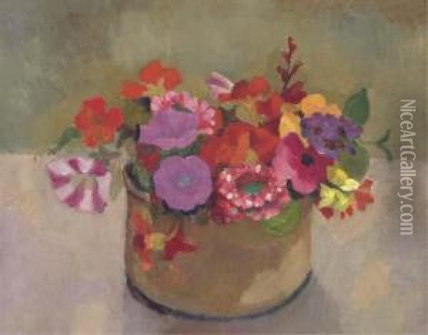 Summer Flowers Oil Painting - Roger Eliot Fry