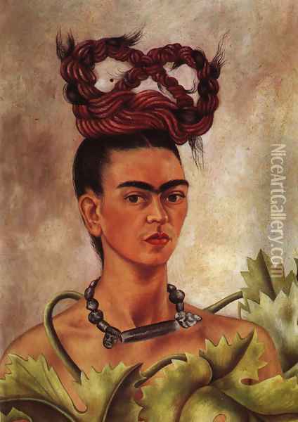 Self Portrait With Braid 1941 Oil Painting - Frida Kahlo