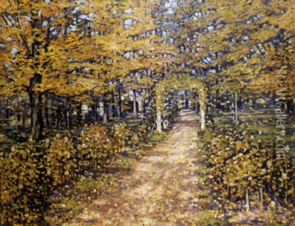Sun-dappled Landscape Oil Painting - Elizabeth Curtis