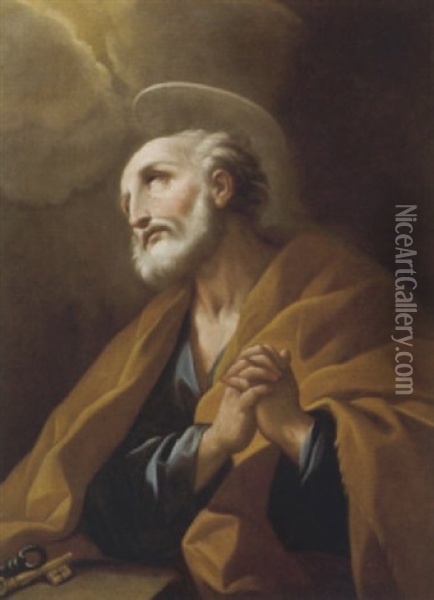 San Pietro Penitente Oil Painting - Francesco Giovanni Gessi