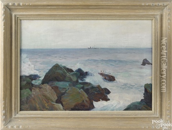 Coastal Scene Oil Painting - Stanley Massey Arthurs