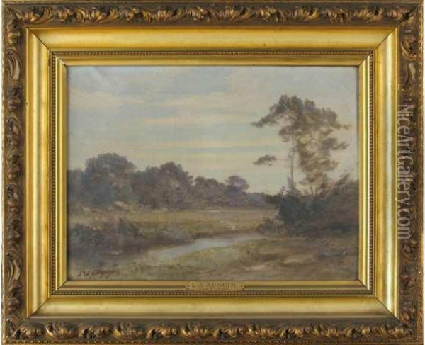 Paysage De Riviere Oil Painting - Louis-Auguste Auguin