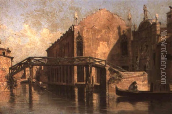 Scuola Della Misericordia, Venice Oil Painting - Antonietta Brandeis