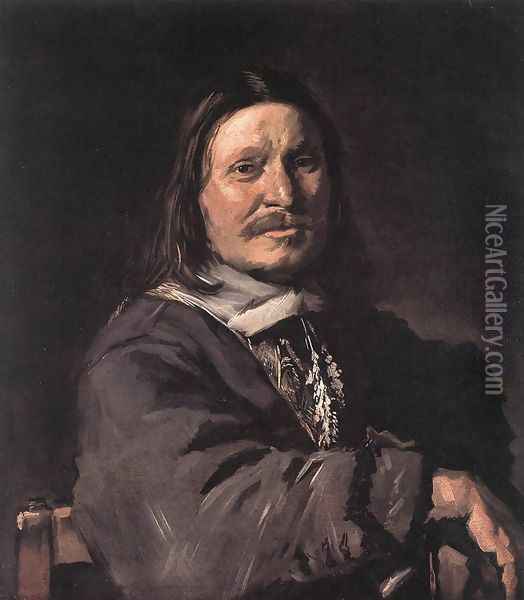 Portrait of a Seated Man 1660-66 Oil Painting - Frans Hals