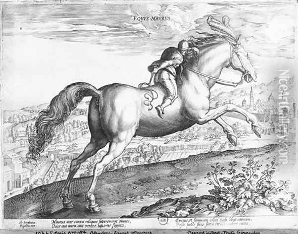 Equus Maurus Oil Painting - Giovanni Stradano