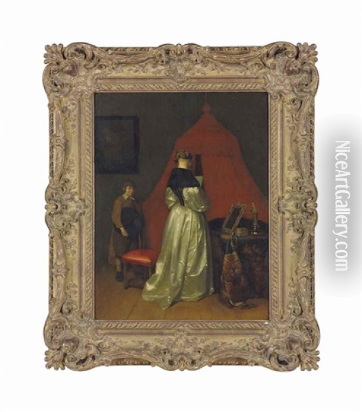 The Letter Oil Painting - Gerard ter Borch the Younger