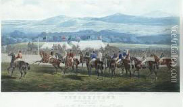 Punchestown Races, 
Conyngham Cup Oil Painting - John Sturgess