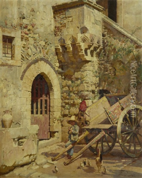 The Young Piper Oil Painting - William Logsdail