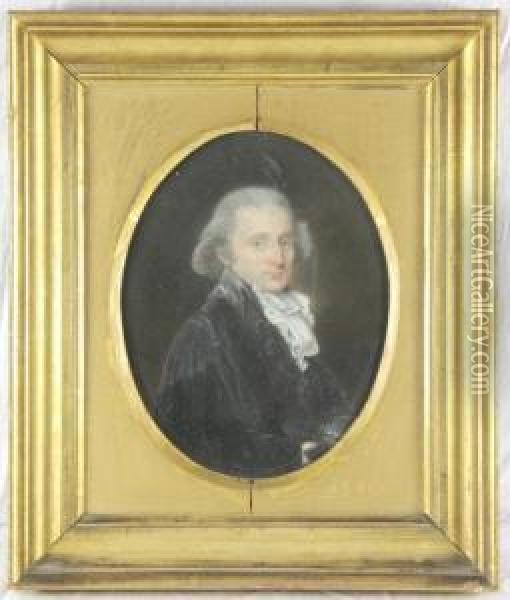 Portrait Of A Gentleman Oil Painting - Lewis Vaslet