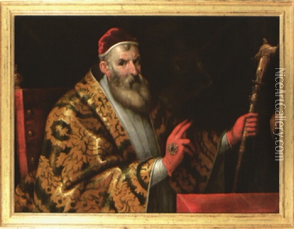 Portrait De Sixte Quint Oil Painting - Filippo Bellini