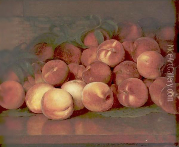 Peaches 2 Oil Painting - Lemuel Everett Wilmarth