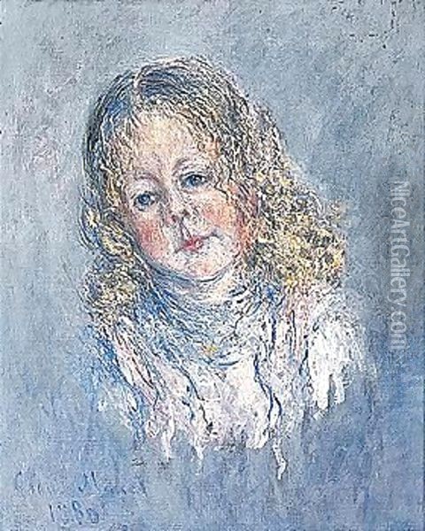Portrait of a girl Oil Painting - Claude Oscar Monet