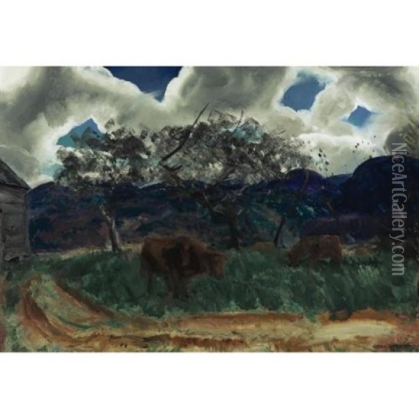Overlook Road Oil Painting - George Bellows