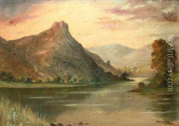 Lake Landscape Oil Painting - Douglas Alexander