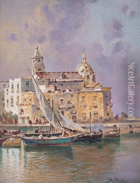 Pozzuoli Oil Painting - Salvatore Petruolo
