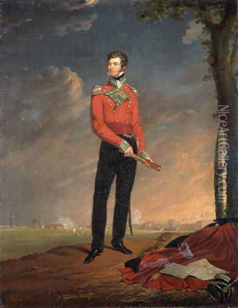 Major Sir Neil Campbell, 1819 Oil Painting - Edouard Pingret
