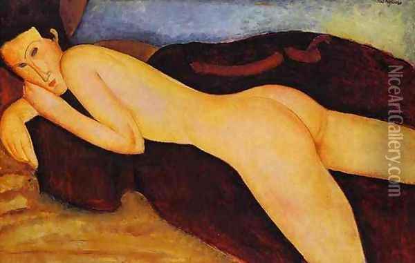 Reclining Nude from the Back Oil Painting - Amedeo Modigliani
