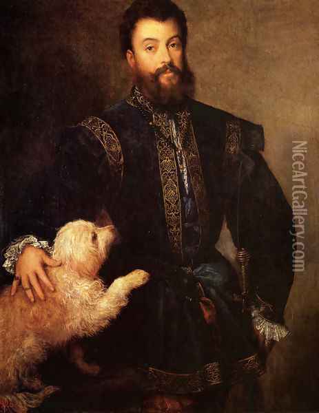 Federigo Gonzaga, Duke of Mantua 1525-30 Oil Painting - Tiziano Vecellio (Titian)
