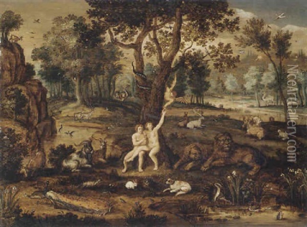 The Fall Of Man Oil Painting - Frederik Bouttats the Elder