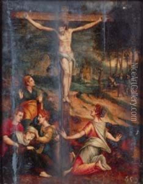 La Crucifixion Oil Painting - Master Of The Prodigal Son