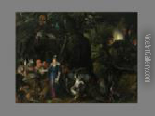 Versuchung Des Heiligen Antonius Oil Painting - Jan The Elder Brueghel