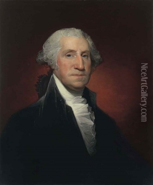 George Washington (vaughan Type) Oil Painting - Gilbert Stuart