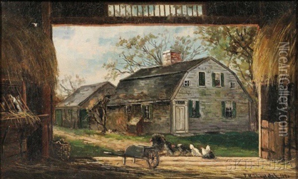 Old Barn, Duxbury Oil Painting - Frank Henry Shapleigh