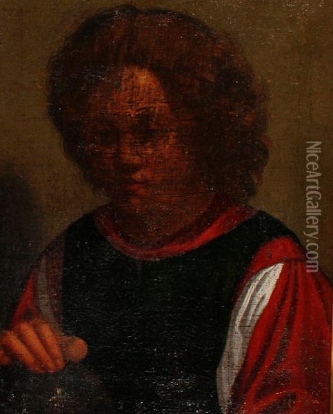 Portrait Of A Young Boy Holding A Sphere Oil Painting - Giorgione