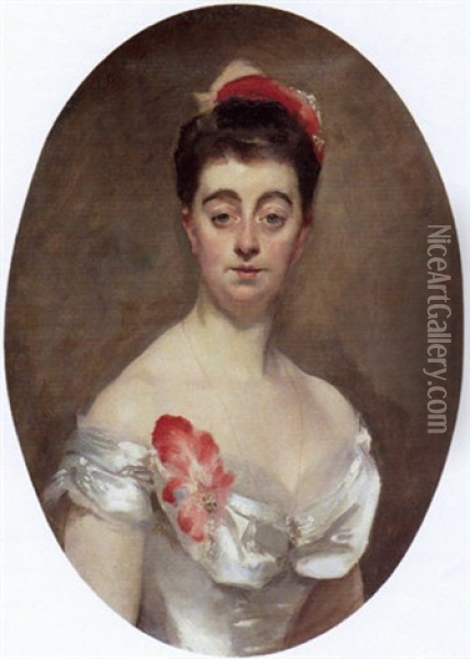 Portrait De Madame La Comtesse Jacques De Ganay Oil Painting - John Singer Sargent