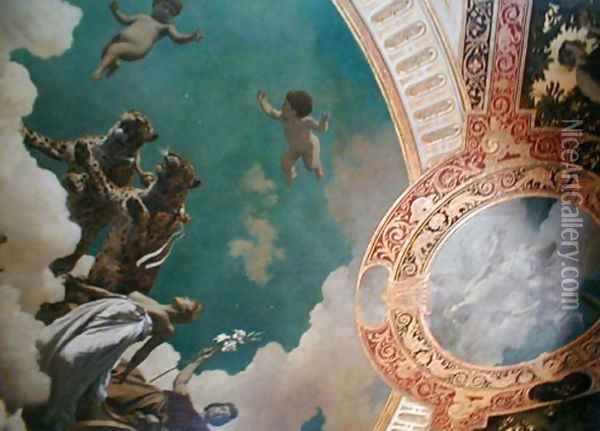 Hermesvilla Ceiling Paintings Oil Painting - Hans Makart