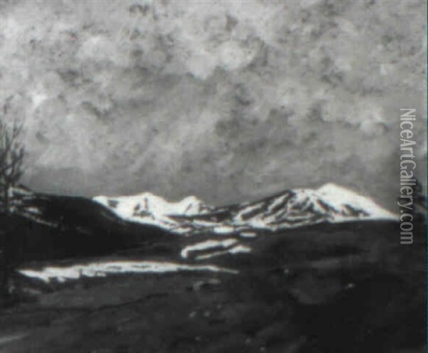 Alpenlandschaft Im Vorfruhling Oil Painting - Robert Engels
