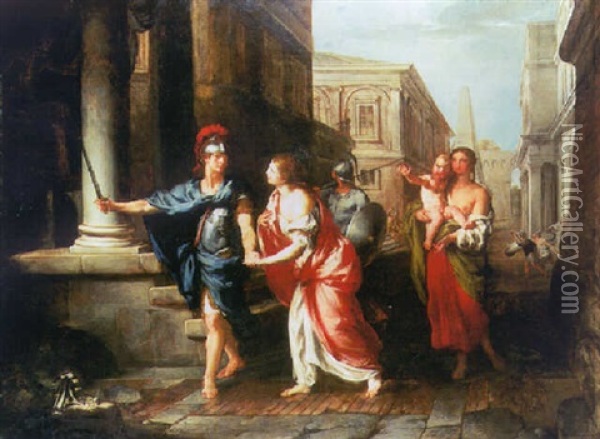 The Parting Of Hector And Andromache Oil Painting - Francesco (Imperiali) Ferdinandi