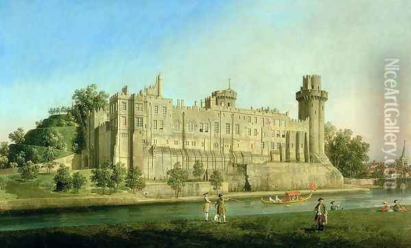 Warwick Castle Oil Painting - (Giovanni Antonio Canal) Canaletto