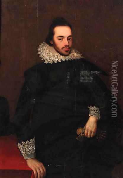 Portrait of a bearded gentleman Oil Painting - Anthonis Mor Van Dashorst