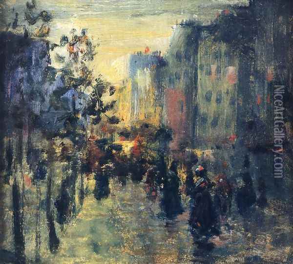 Misty Effect Paris Oil Painting - Robert Henri
