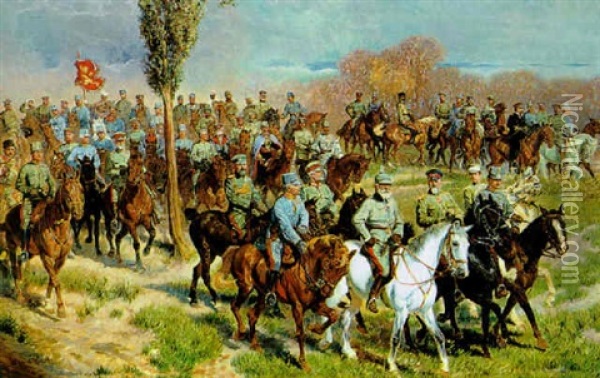 Verbundete Im 1. Weltkrieg An Der Balkanfront (osterreicher, Bulgaren, Turken) Oil Painting - Ludwig Koch