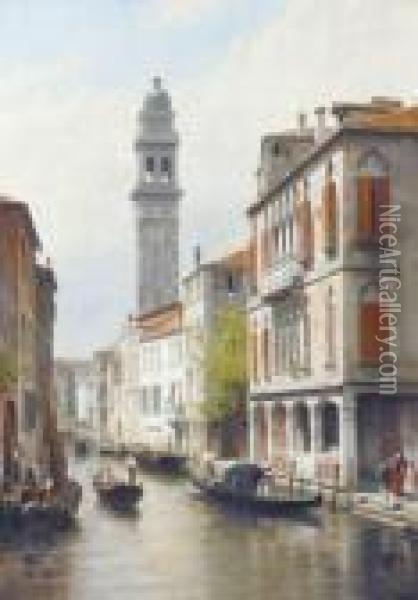Une Vue A Venise, San Giorgio Dei Greci Oil Painting - Jacques Carabain