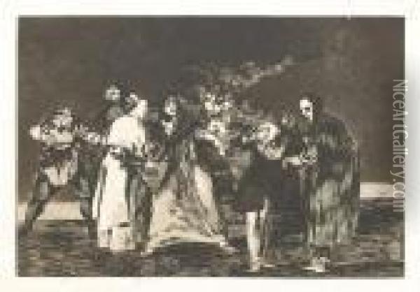 Las Exhortaciones. Oil Painting - Francisco De Goya y Lucientes