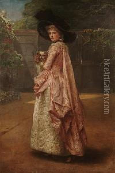 Rival Beauties Oil Painting - Henrietta Ward