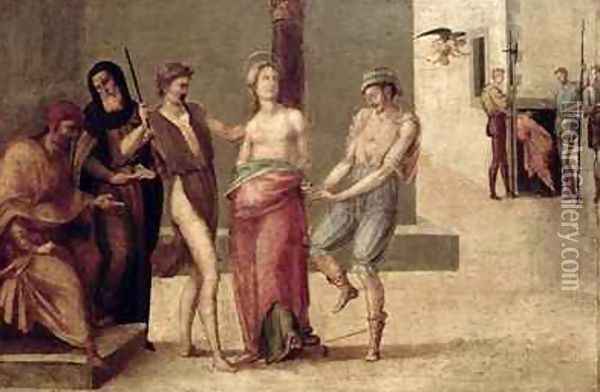 The Martyrdom of St Agnes Oil Painting - Francesco Granacci