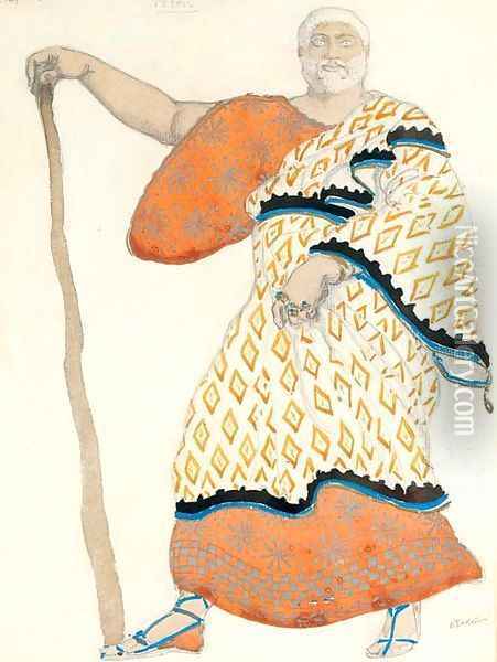 Costume design for Oedipus at Colonnus Theseus Oil Painting - Leon Samoilovitch Bakst