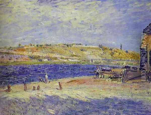 River Banks at Saint-Mammes, 1884 Oil Painting - Alfred Sisley