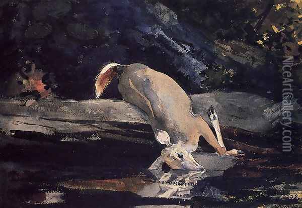 Fallen Deer Oil Painting - Winslow Homer