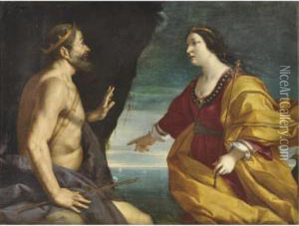 Juno And King Aeolus At The Cave Of Winds Oil Painting - Antonio Randa