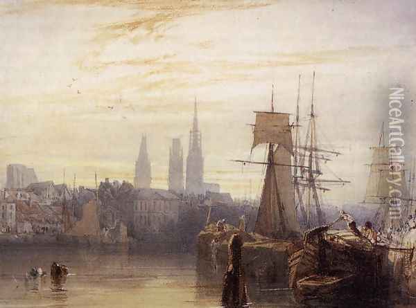 Rouen 1825 Oil Painting - Richard Parkes Bonington